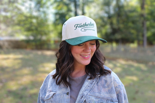 Featherline Green Suede Brim Hat