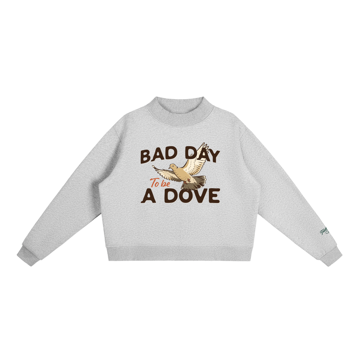 Dove Mock-Neck Crew Sweatshirt