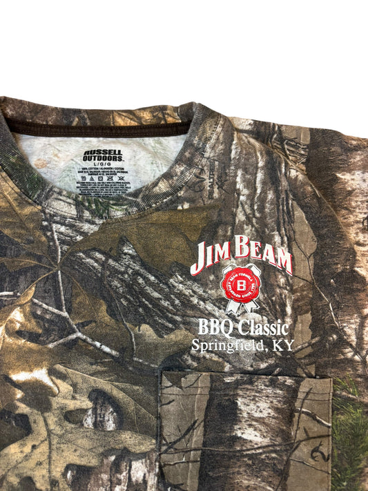Vintage Jim Beam Camo Pocket Tee