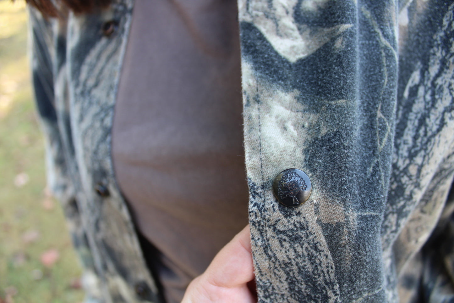 Mossy Oak Camo Bomber Jacket – Medium