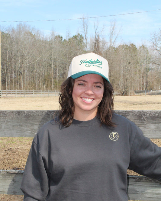 Featherline Green Brim Hat