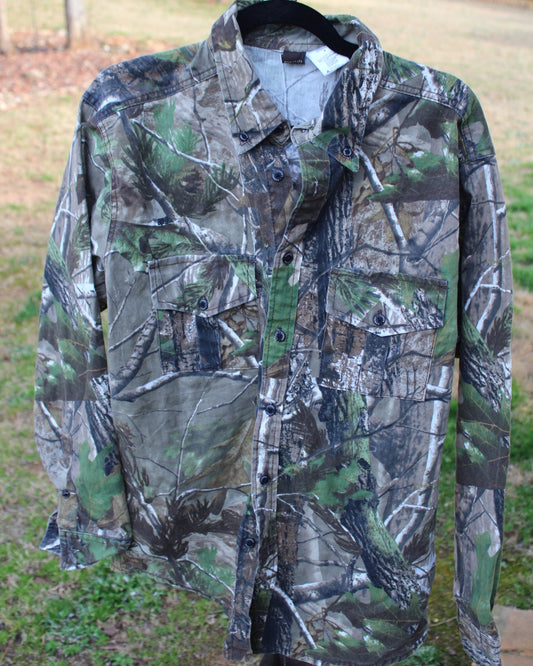 Classic Woodland Camo Button-Up
