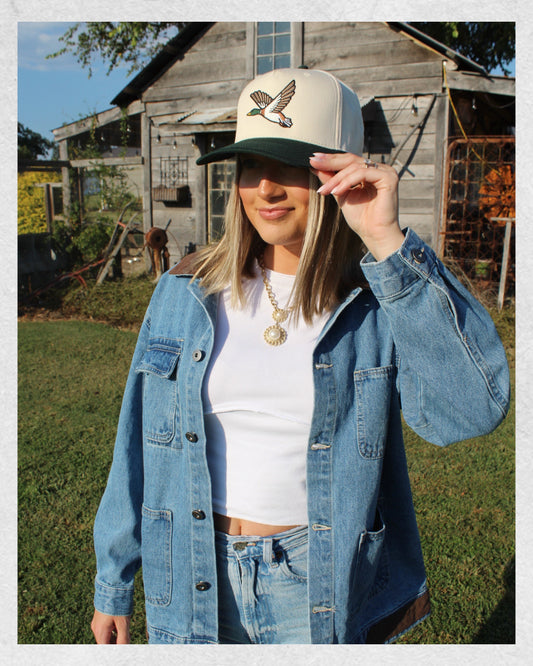 Flying Mallard Embroidered Trucker Hat