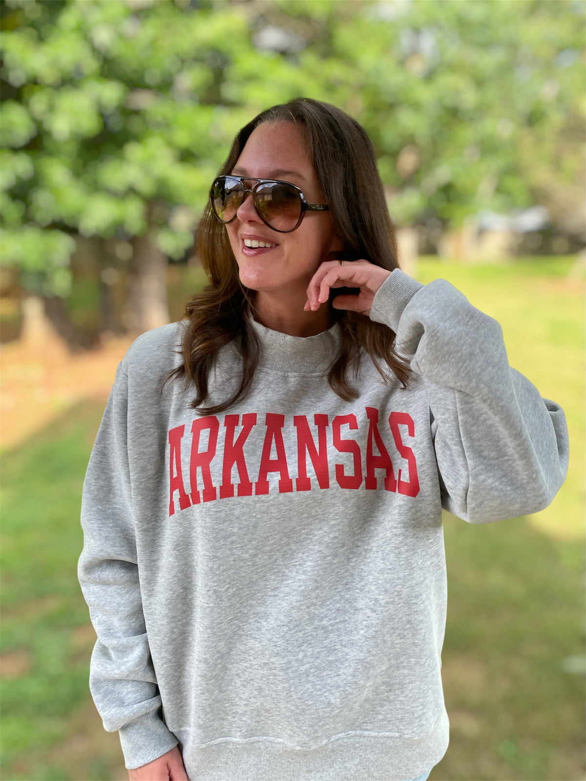 Arkansas Mock-Neck  Sweatshirt