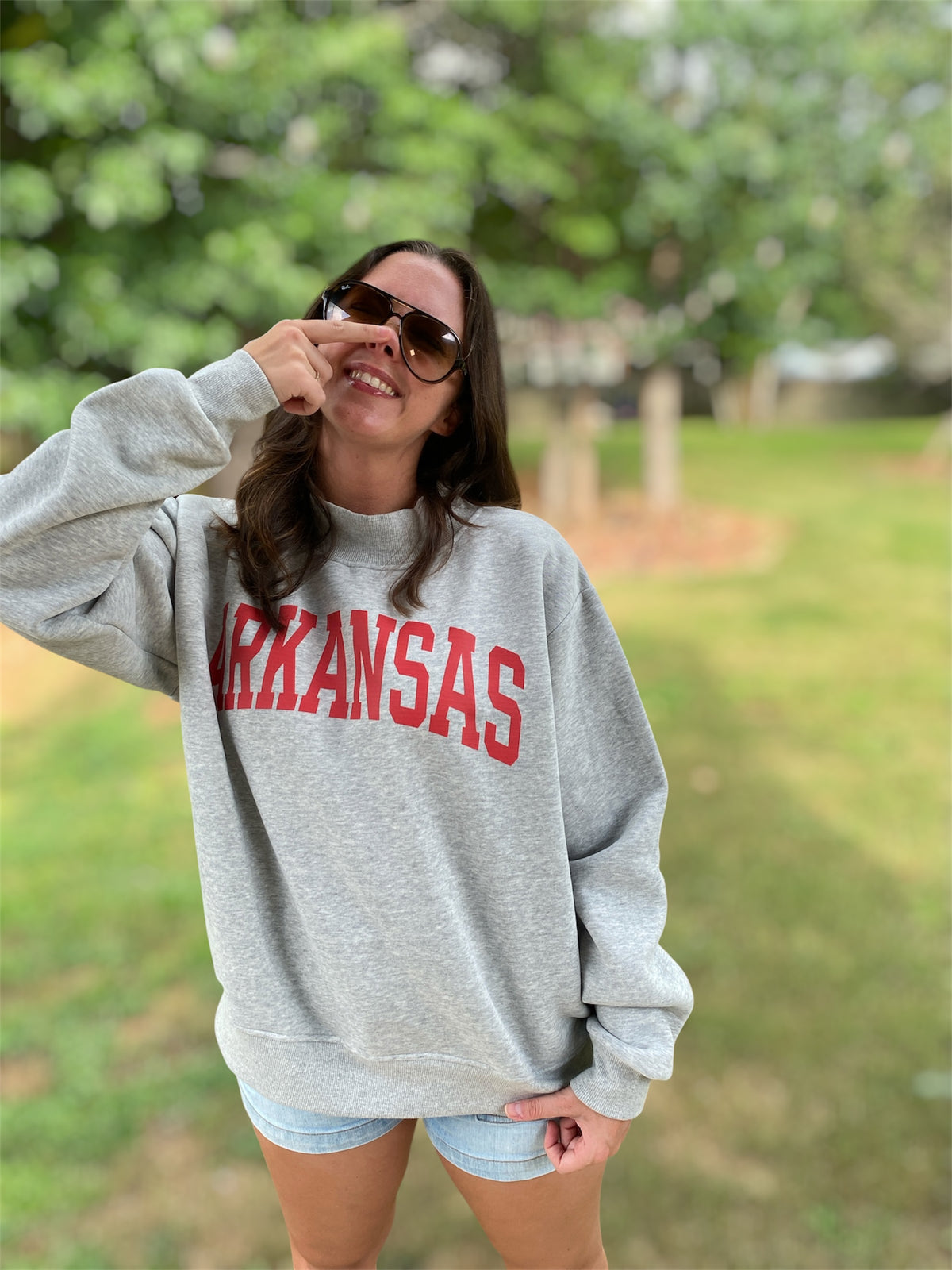 Arkansas Mock-Neck  Sweatshirt