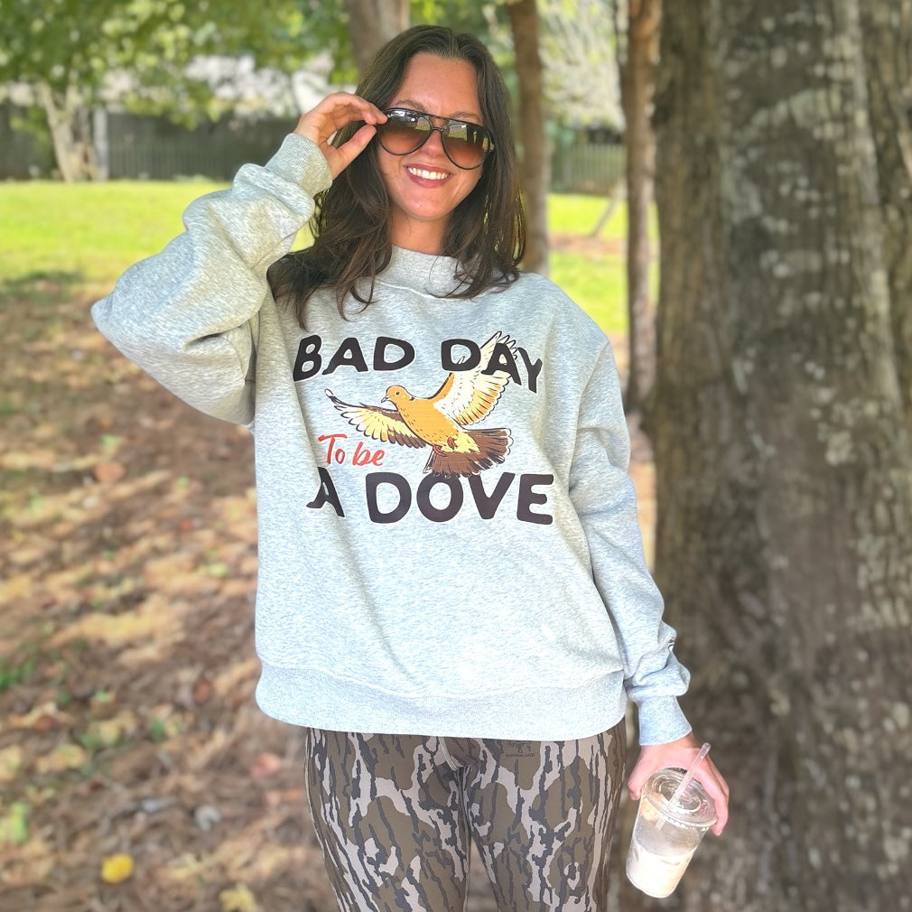 Dove Mock-Neck Crew Sweatshirt